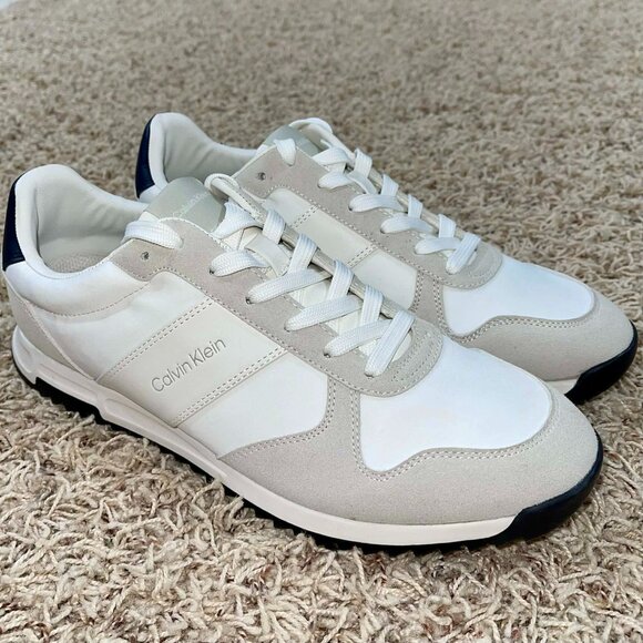 Calvin Klein Men’s Granit Sneakers Shoes White Ivory, Size 11.5 (New) main image 7